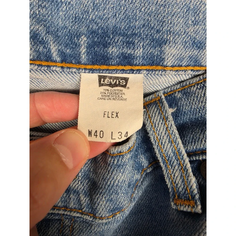 Vintage Levi's 540 Jeans Men 40x34 Blue Flex Denim Relaxed Fit Straight 1999 Y2K